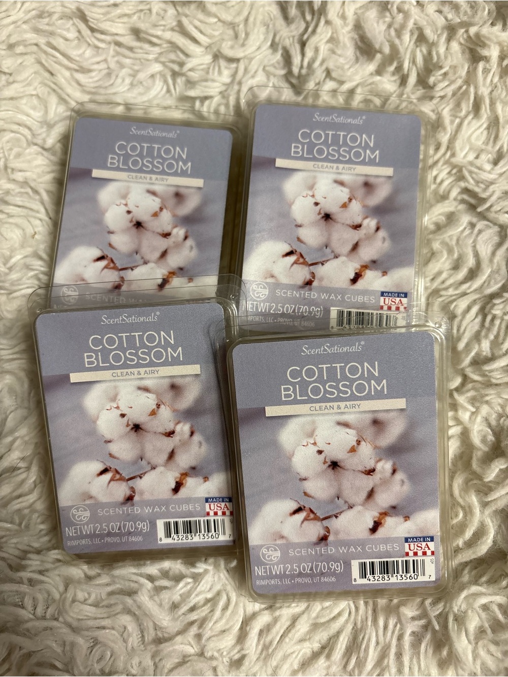 ScentSationals Cotton Blossom Scented Wax Cubes - Soft Lavender Packaging